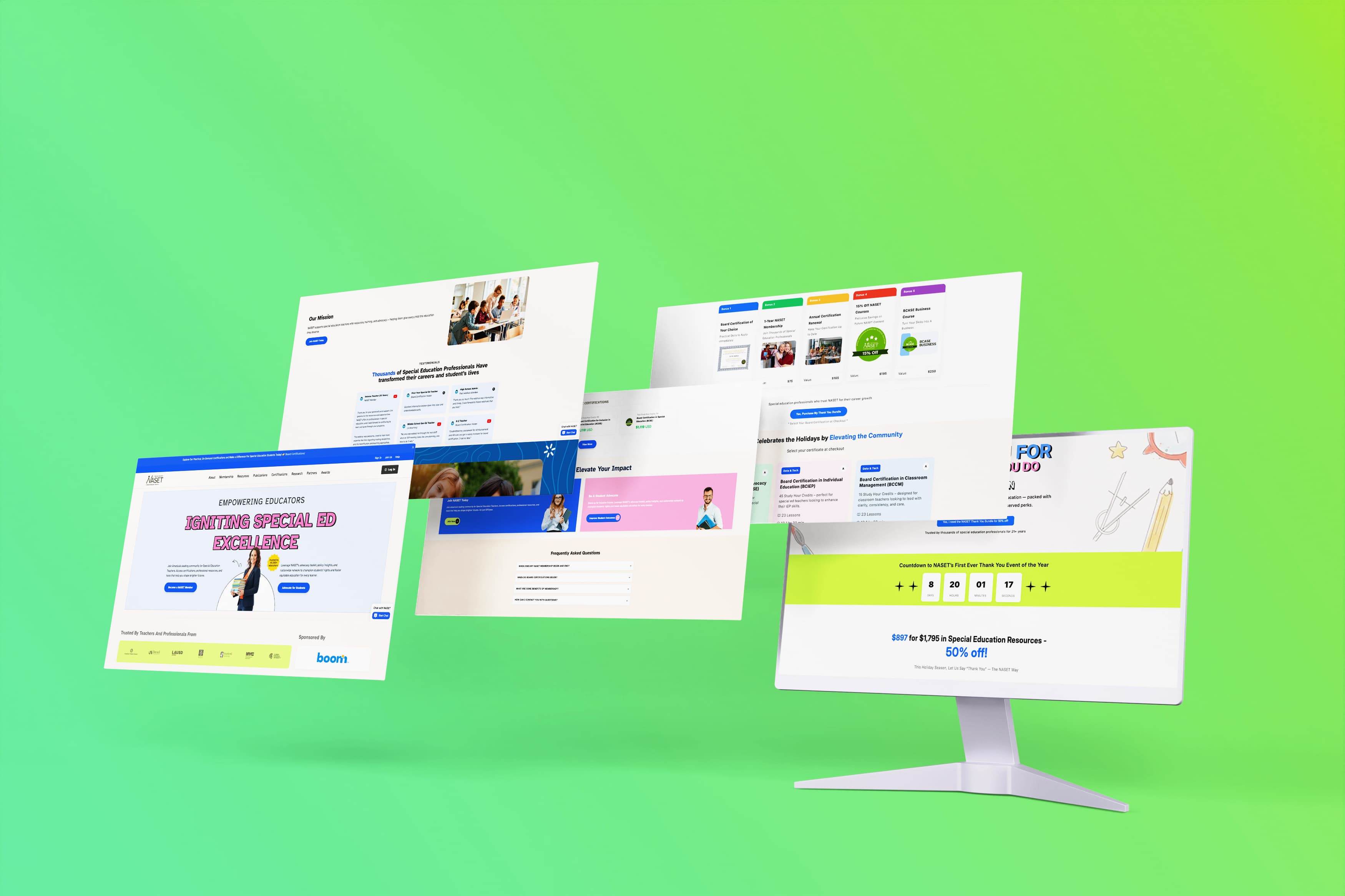 NASET website built by WebAnts London web design agency