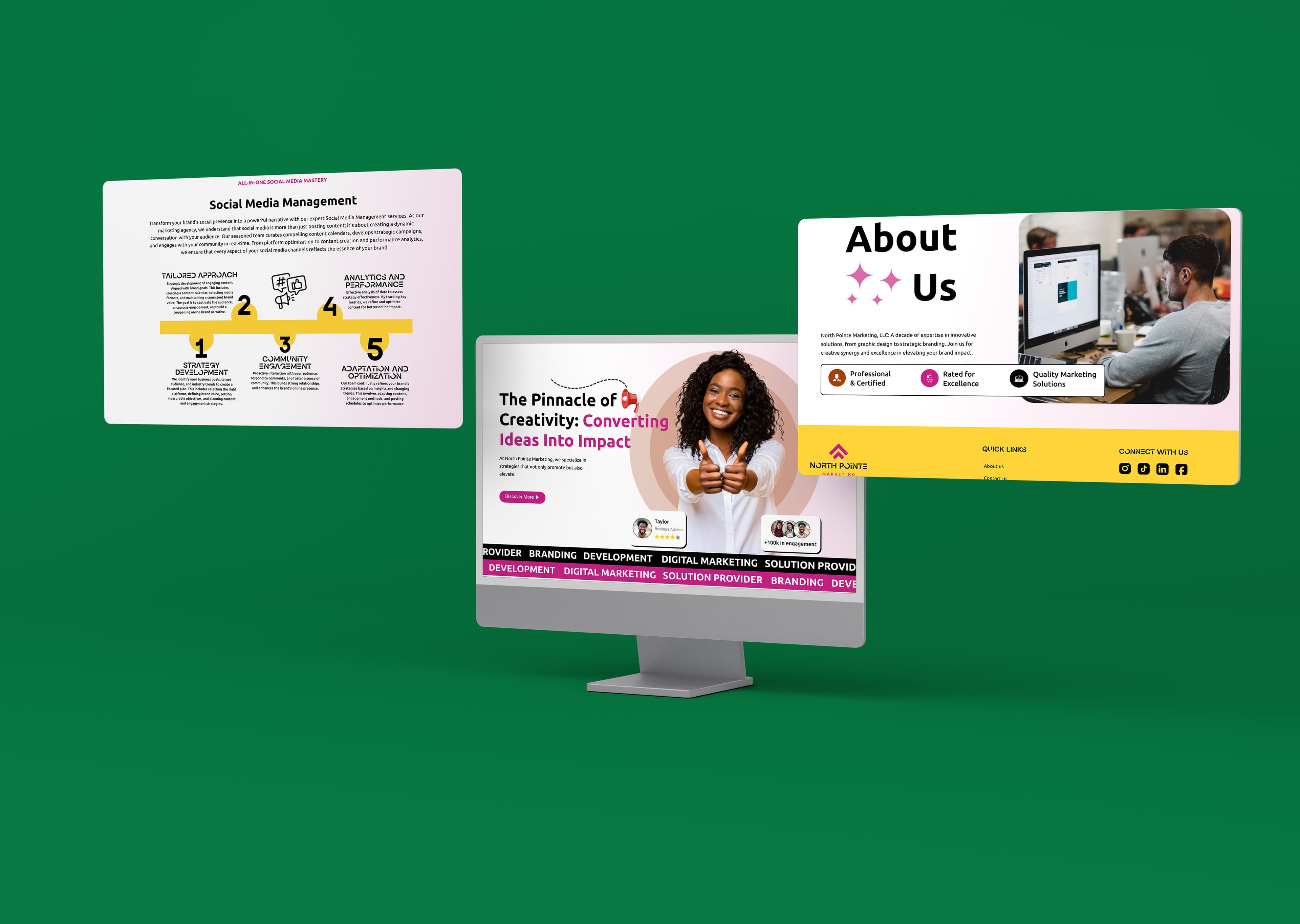 North Pointe Marketing website built by WebAnts London web design agency
